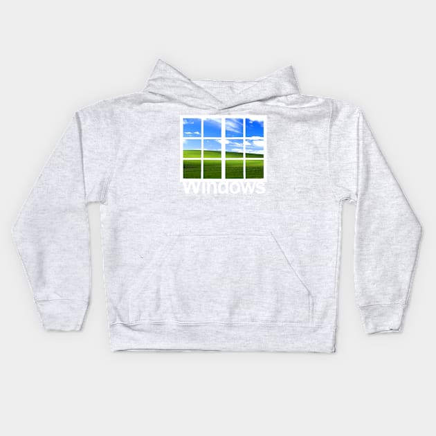 Windows [white] Kids Hoodie by red-leaf